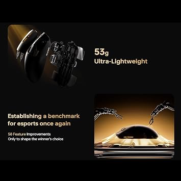 ATK Dragonfly A9 Ultra Max Kablosuz Oyun Faresi, 55g Hafif, PAW3395 Ultra Sensör, Nordic 54L15 MCU, 8K Yoklama, 800 Saat Pil Ömrü, Çift Modlu 2.4G/Kablolu