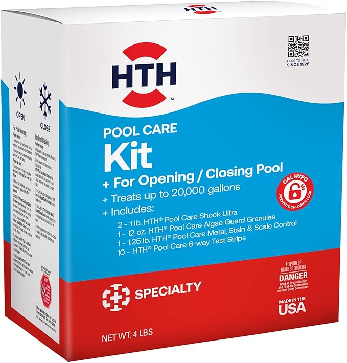 HTH 91022 Swimming Pool Care Kit, Opening and Closing