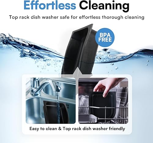 Miniatura 6 de PAWISE Comedero automático para gatos, 2 comidas, temporizador de 48 horas, dispensador de comida para perros y gatos, 1.5 tazas, programa de