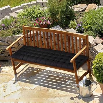 Rocking Chair Cushions and Pads Garden Terrace Lounge Chair Cushions Outdoor Patio Seating Sun Lounger(Black)
