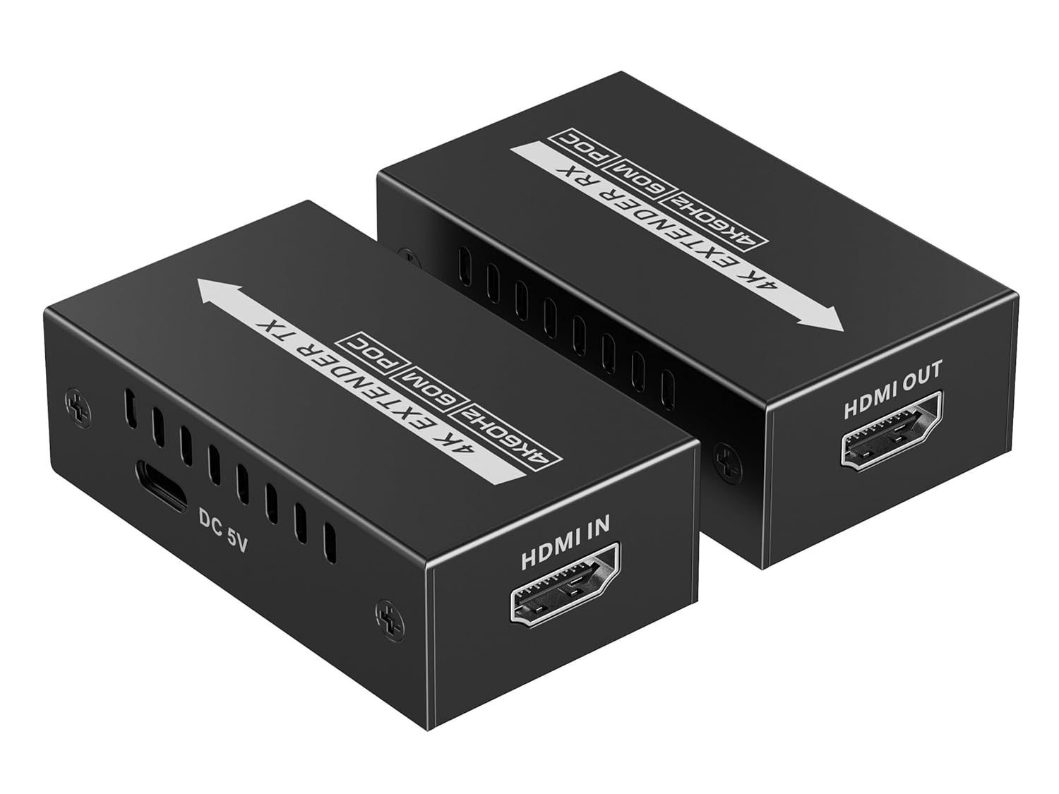 Premium Cord HDMI Extender up to 50 m via Single Patch Cable Cat6, Compatible with Full HD 1080p 60Hz