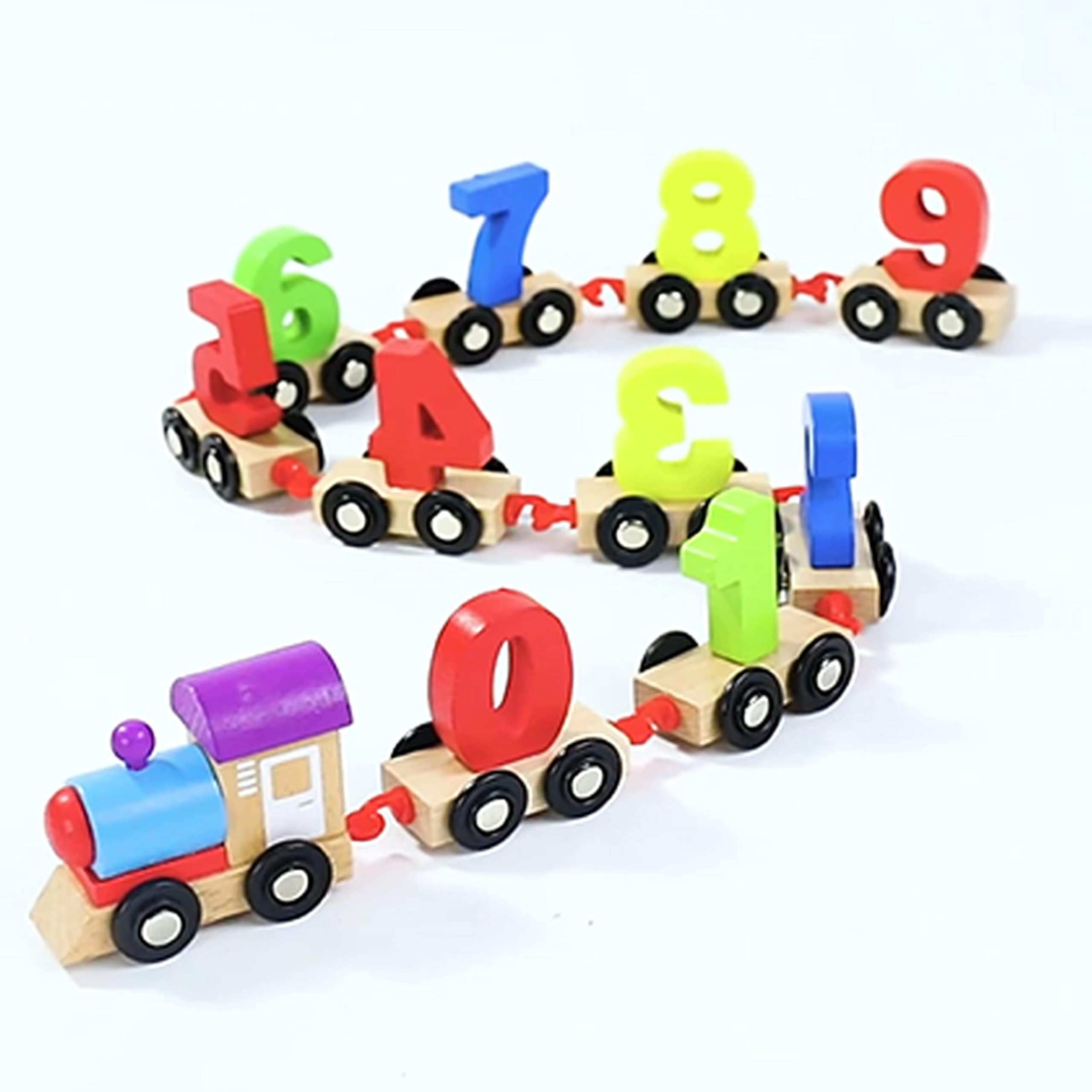 Ecosmartlearn Number Train - by Dewlets Handcrafted Wooden Toy Train with Natural Wheels - Eco-Friendly Montessori Learning Toy for Toddlers. (B0D1GF2M2X) Amazon Price History, Amazon Price Tracker