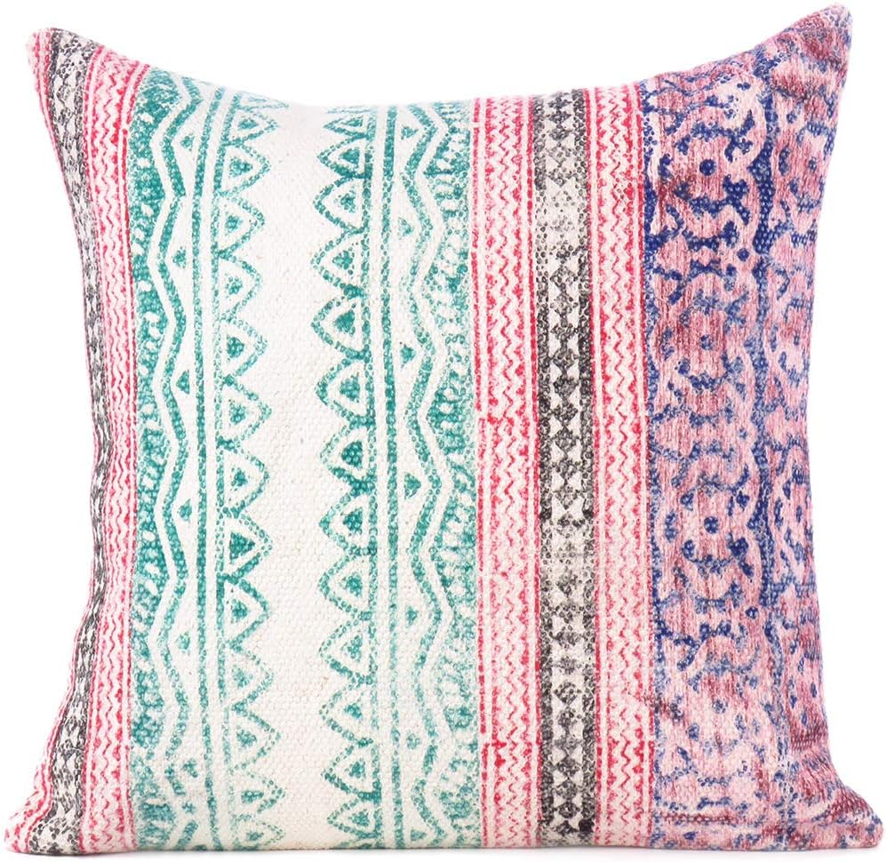 Eyes of India Decorative Boho Throw Pillow Cover, Handmade
