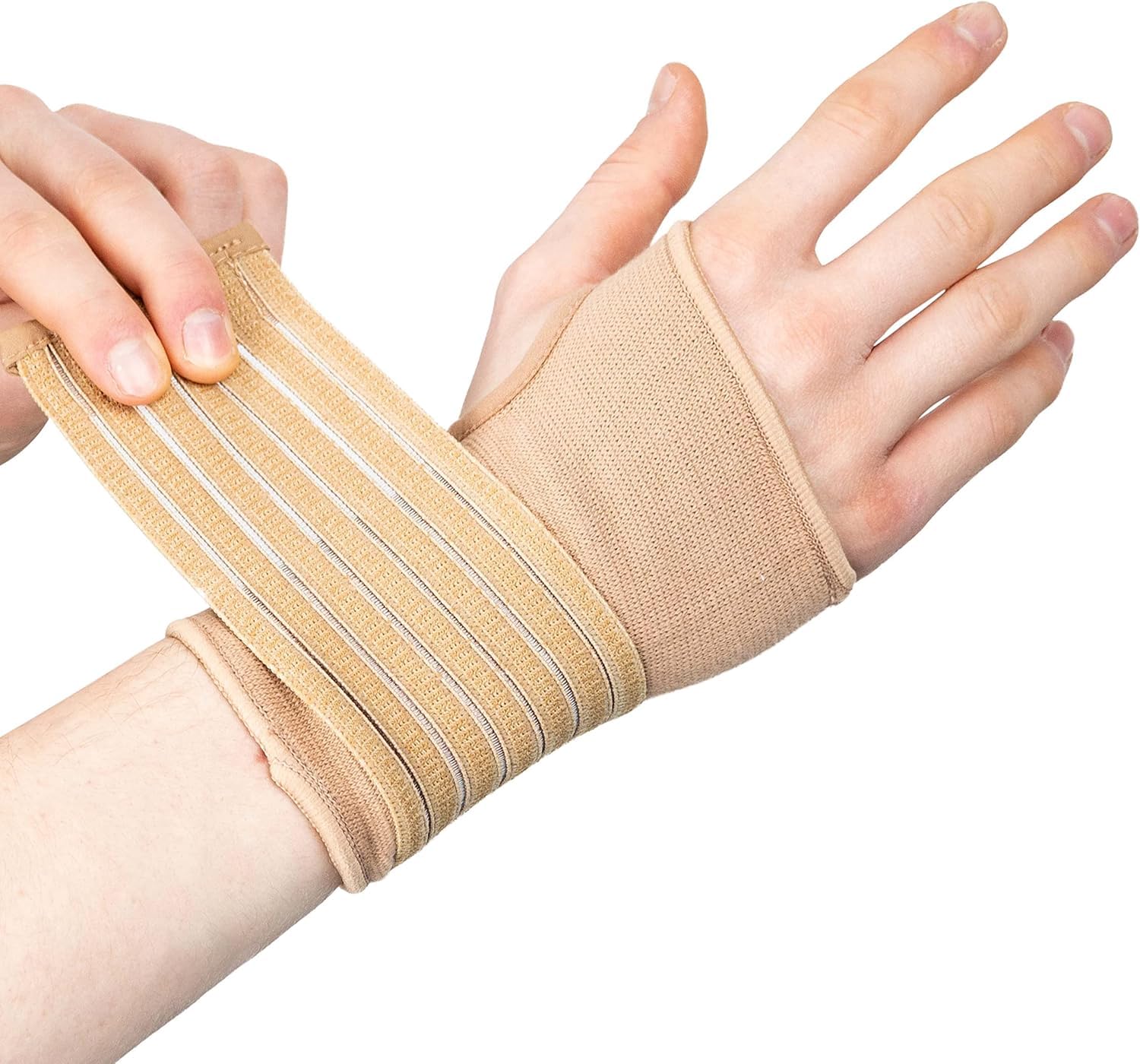 4 Fasce Polso Elastiche Traspiranti – Supporto Per Sport E Lavoro (nero + Bianco)