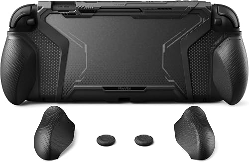 playvital for Switch 2 Beyond-Grip Protective Case, Interchangeable FPS/Omni Ergonomic Grips + Military-Grade Drop Dockable Cover + 2 Joystick Caps for Nintendo Switch 2 (Black)