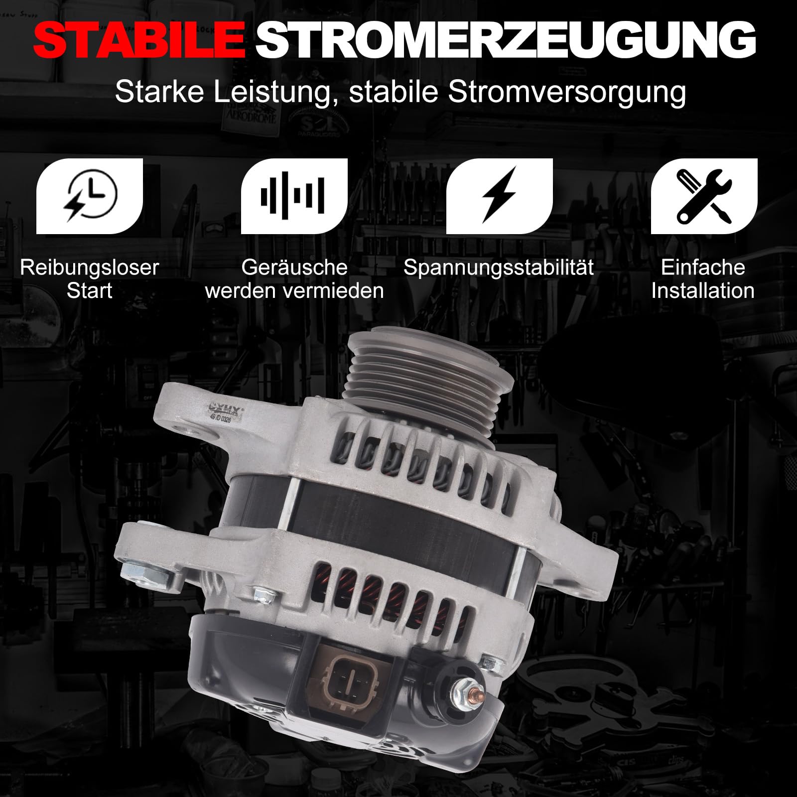 Nuevo Alternador 115A Compatible con To.yo.ta Auris E15 1.4 D-4D