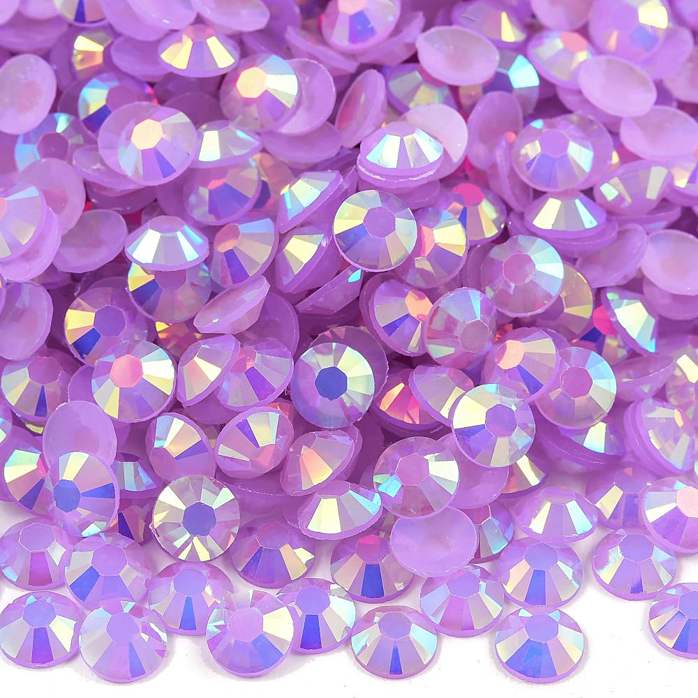 Blinginbox 1500pcs 5mm AB Resin Flatback Rhinestone for Crafting,Flatback Round Jelly Rhinestones Bedazzling Non Hotfix Crystal Gems for Nails Face