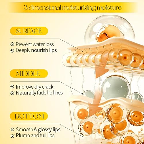 3pcs Hydrating Lip Oil Set, Fruit-Flavored Lip Plumping, No-Sticky Lip Balm Care, Transparent Moisturizing Lip Gloss for Lip Treatment and Dry Lips