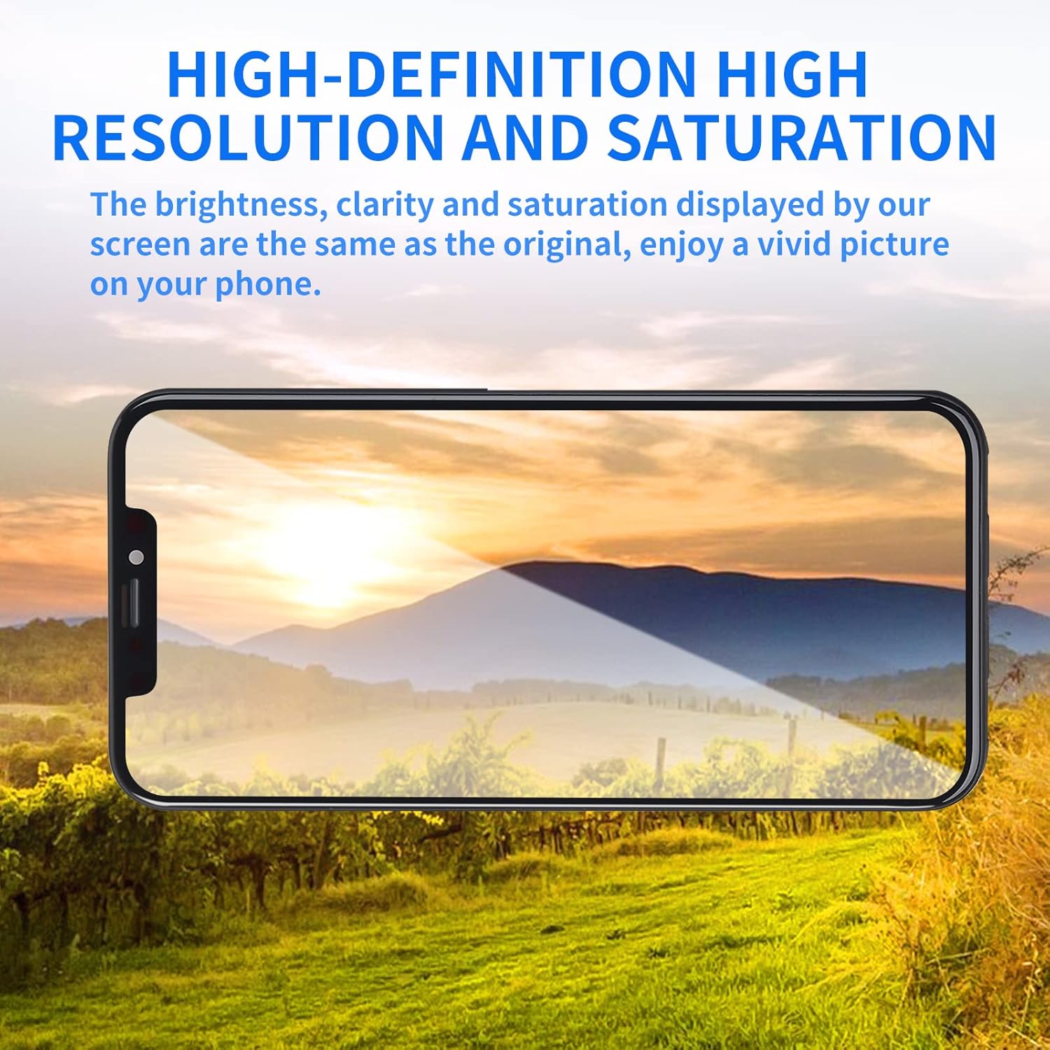 for iPhone XR Screen Replacement 6.1" with Ear Speaker Proximity Sensor Kit LCD Display 3D Touch Digitizer Assembly Fix Tool Magnetic Screw Mat Front Earpiece Repair A1984 A2105 A2106 A2108