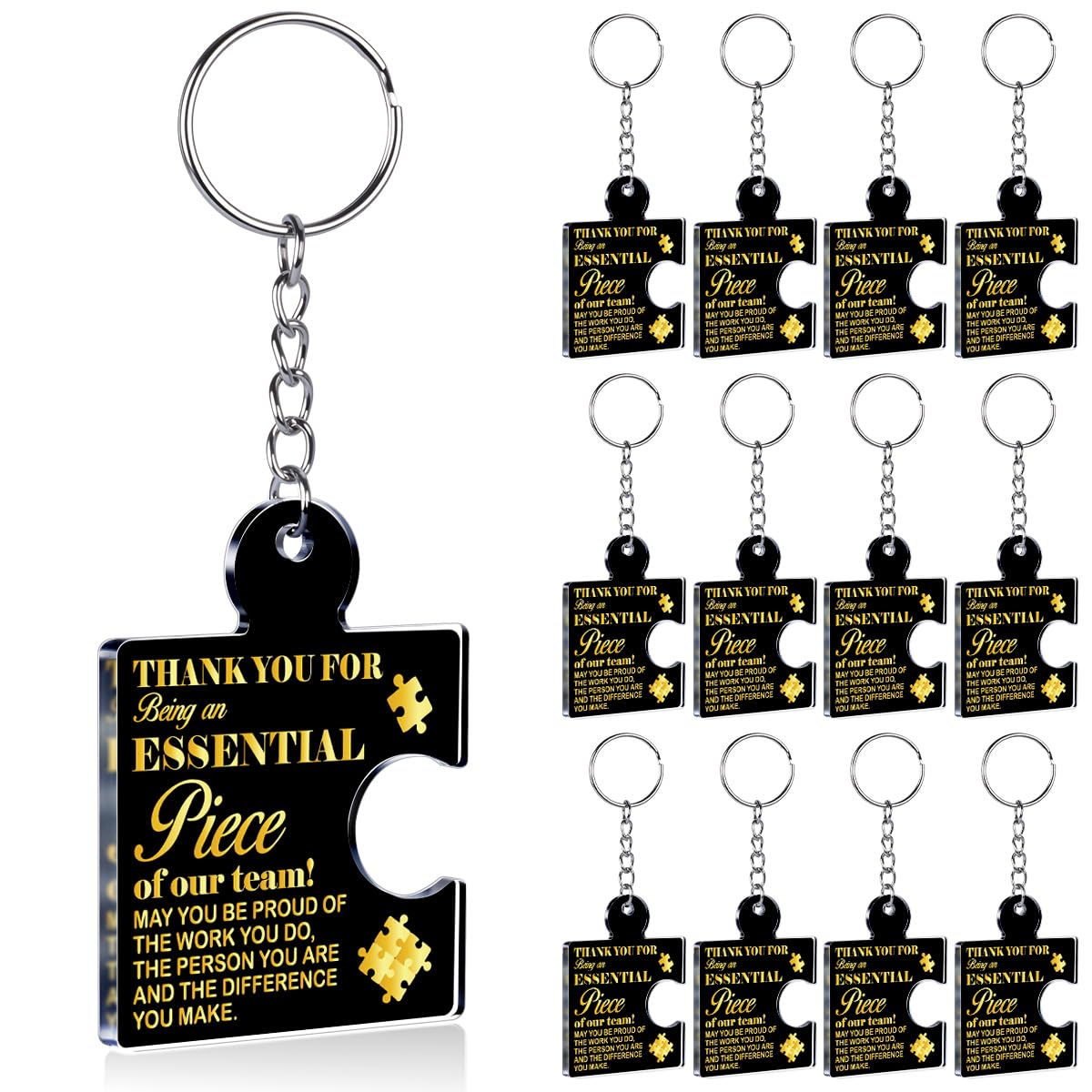 Team Appreciation Gifts Bulk Thank You Keychains for Coworkers
