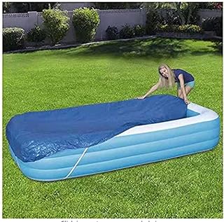 Cobertura solar para piscina acima do solo, cobertor azul de retenção de calor de 3 m × 2,8 m, aquecedor de piscina acima do solo, coberturas solares para piscina