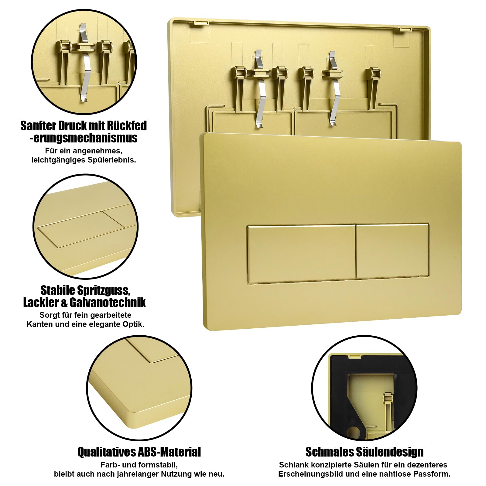 Placa de descarga WC GEBERIT SIGMA01 115.770.11.5 243×163mm oro