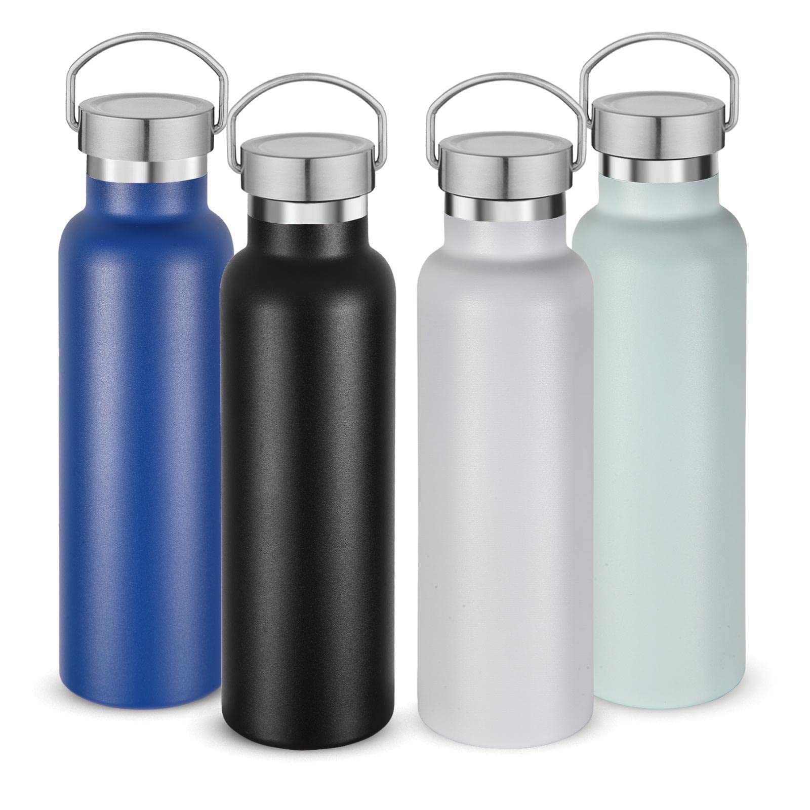Volhoply Insulated BPA Free Thermal Bottle 600 ml Double Walled Sports Bottles per 4 Packs per Set