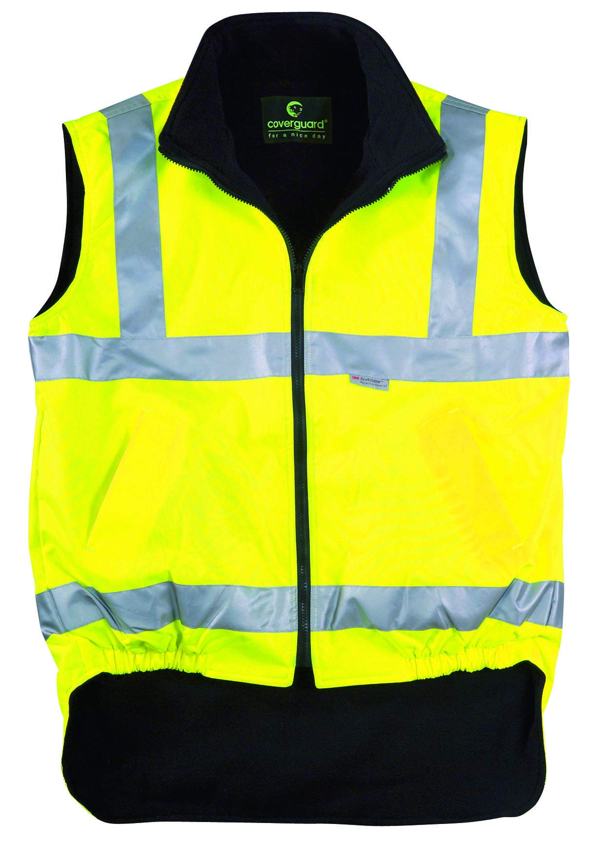 Weste Hi-Viz gelb, mit Fleecestoff-Futter, 3M Warnschutz XL