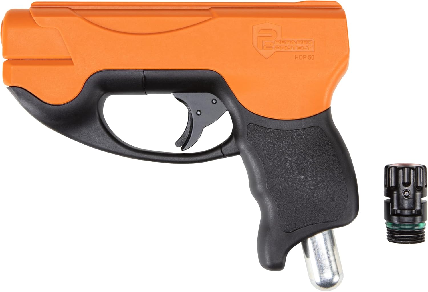 CO2 cartridge being inserted into the air pistol grip