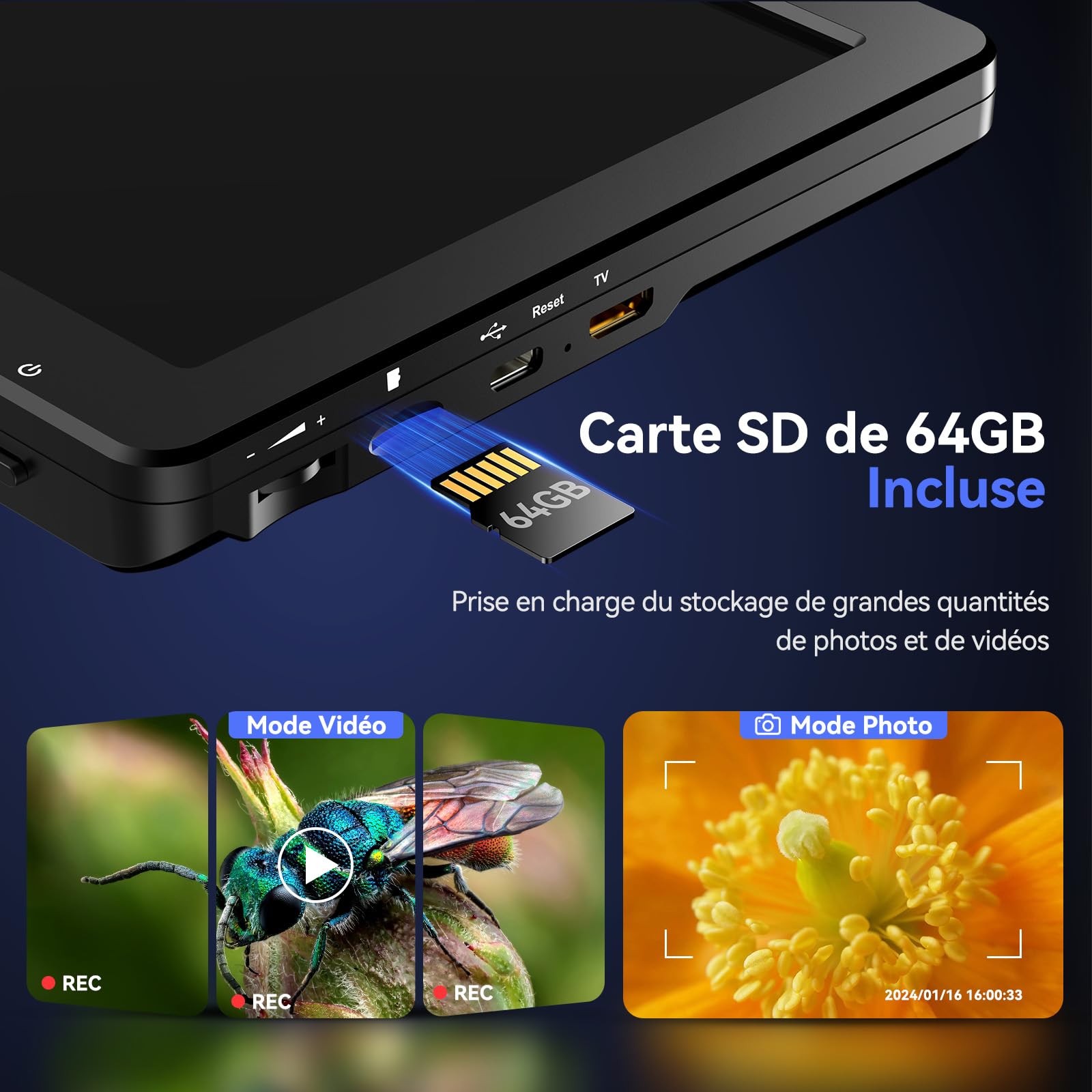TOMLOV DM9 Max Microscope numérique 10,1 Pouces 20MP Caméra de grossissement de Monnaie écran IPS HD LED réglable Compatible PC/TV