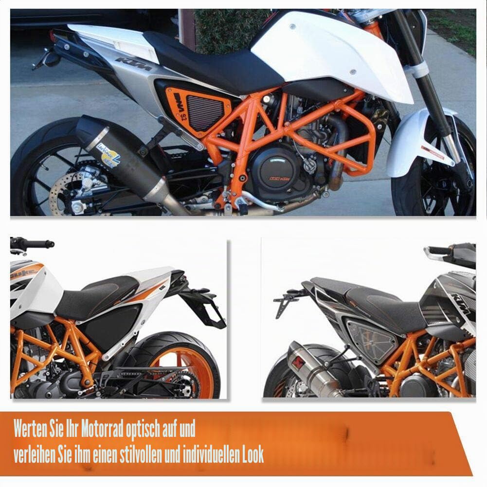 Motorrad Heck Sozius Solositz Motorhaube Verkleidung Sitzbezug für Duke 690 2013 2014 2015 (Weiß) (Weiß)