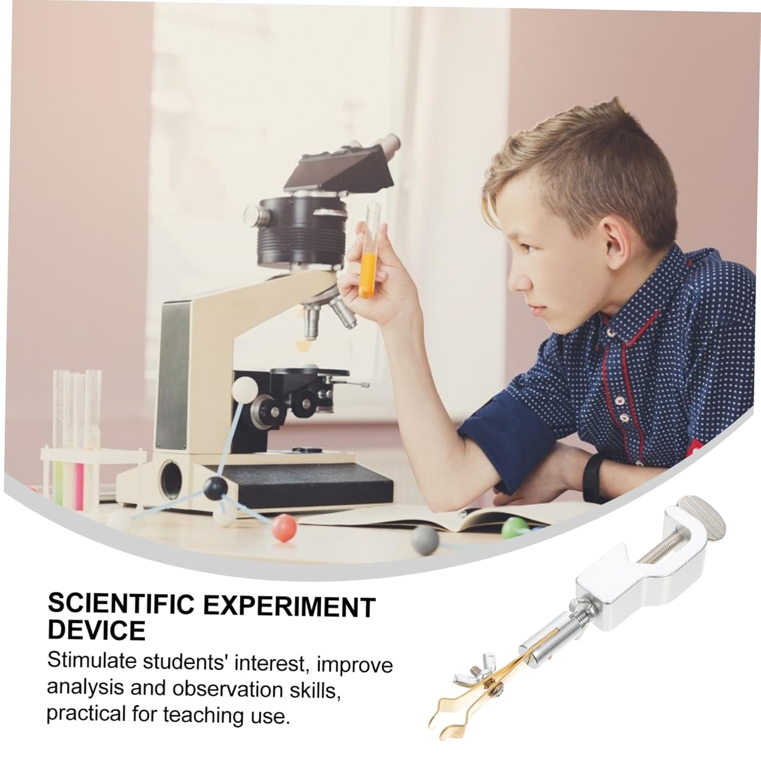 Reversing Thermometer Fixing Clip Lightweight Thermometer Clamp for Science Experiments for Educational Labs and Classroom Use Random Improves Practical Skills