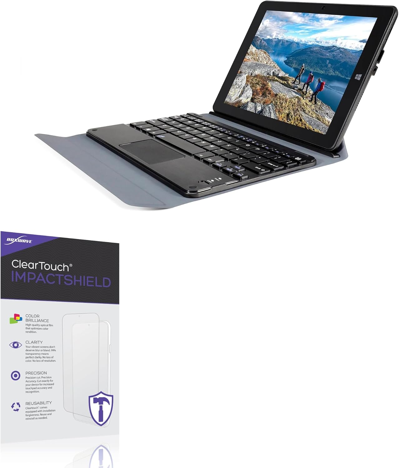 BoxWave Screen Protector Compatible with Tibuta Windows 11 Tablet W100 (8.9 in) - ClearTouch ImpactShield (2-Pack), Impenetrable Screen Protector Flexible Film