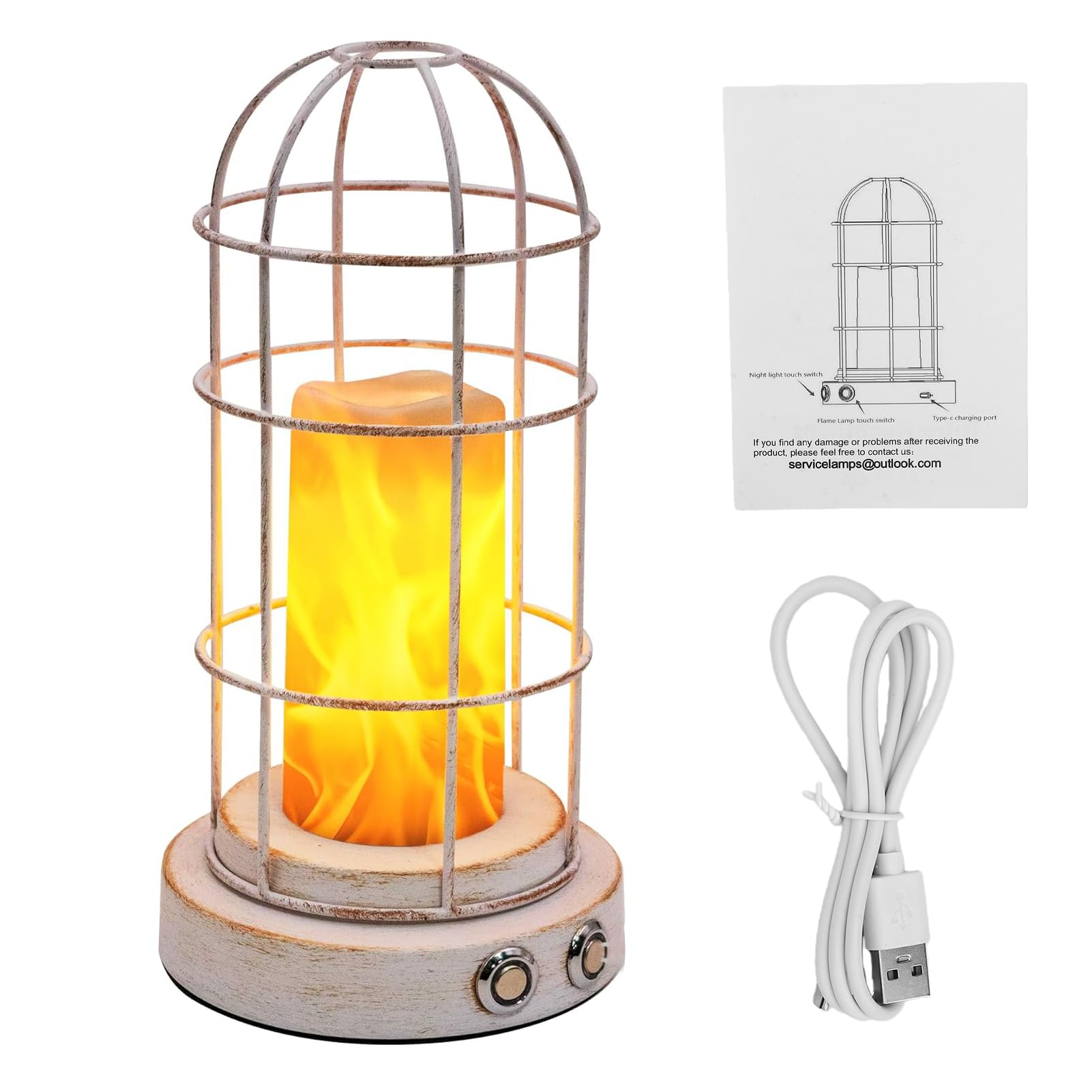 Luocute LED-Tischlampe für Schlafzimmer, Touch-Control-Nachtlicht mit 2700–6000 K Einstellbarer Farbtemperatur, Wiederaufladbare Kabellose Nachttischlampe Zum Lesen (WHITE)