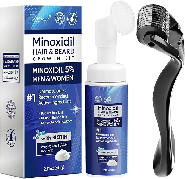 5% Minoxidil Foam for Men and Women, Minoxidil for Men Foam for Hair and Beard, Minoxidil for Women Hair Growth (2 Ounce)