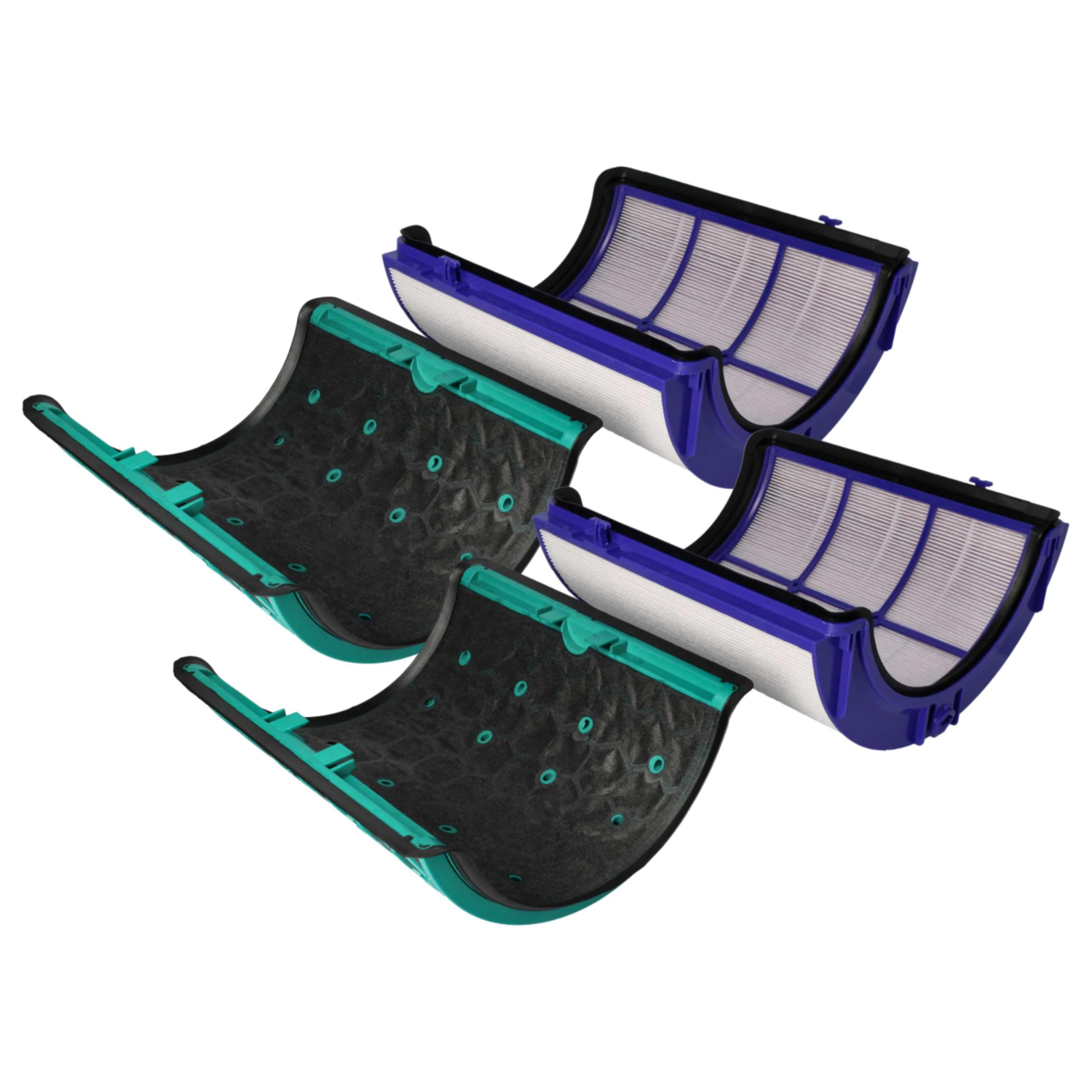 vhbw 8-częściowy zestaw filtrów zamiennych do Dyson 968708-04, 968708-05, 968707-04, 968707-05 do oczyszczacza powietrza, filtr HEPA, filtr z węglem aktywnym