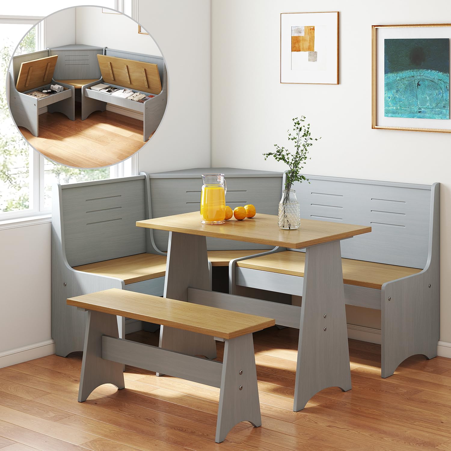 Mid Century Corner Kitchen Benches Breakfast Nook Kitchen Corner