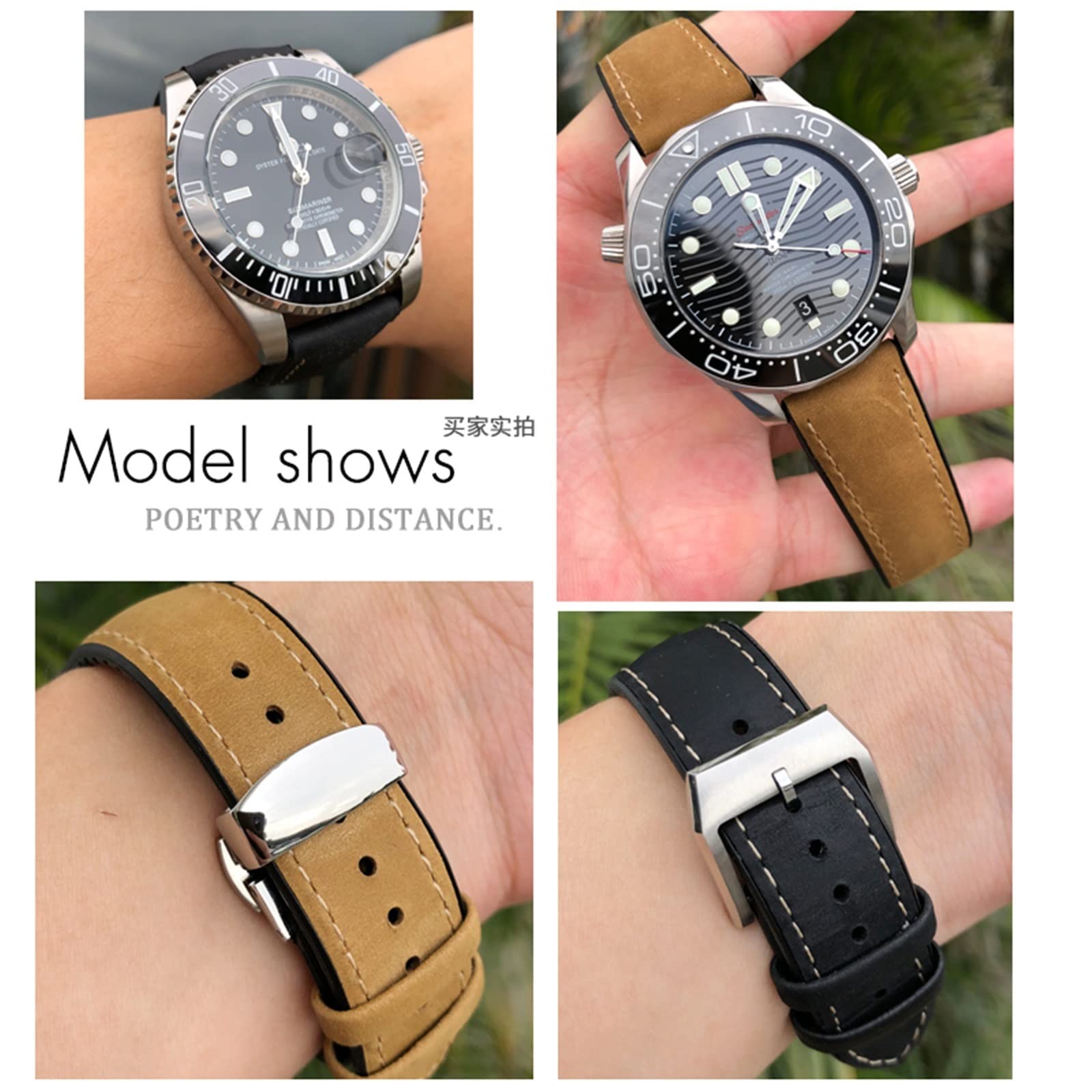 20mm 21mm 22mm Leder Uhrenarmband Schwarz Braun Uhrenarmbänder Für Für 300 Für Für Für Für