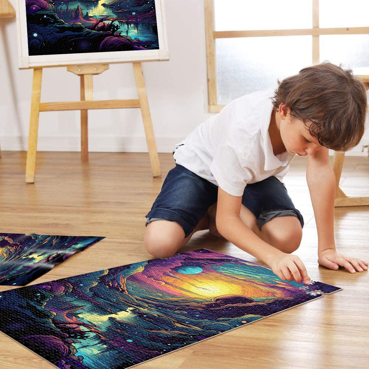 Puzzle da 2000 pezzi per adulti pianeta rompicapo puzzle con pezzi completamente ad incastro a forma casuale 70 x 100 cm per adolescenti 14+