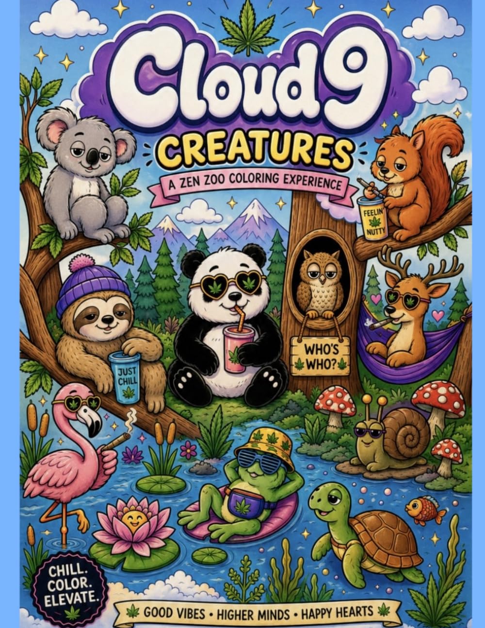 Cloud 9 Creatures: A Zen Zoo Coloring Experience