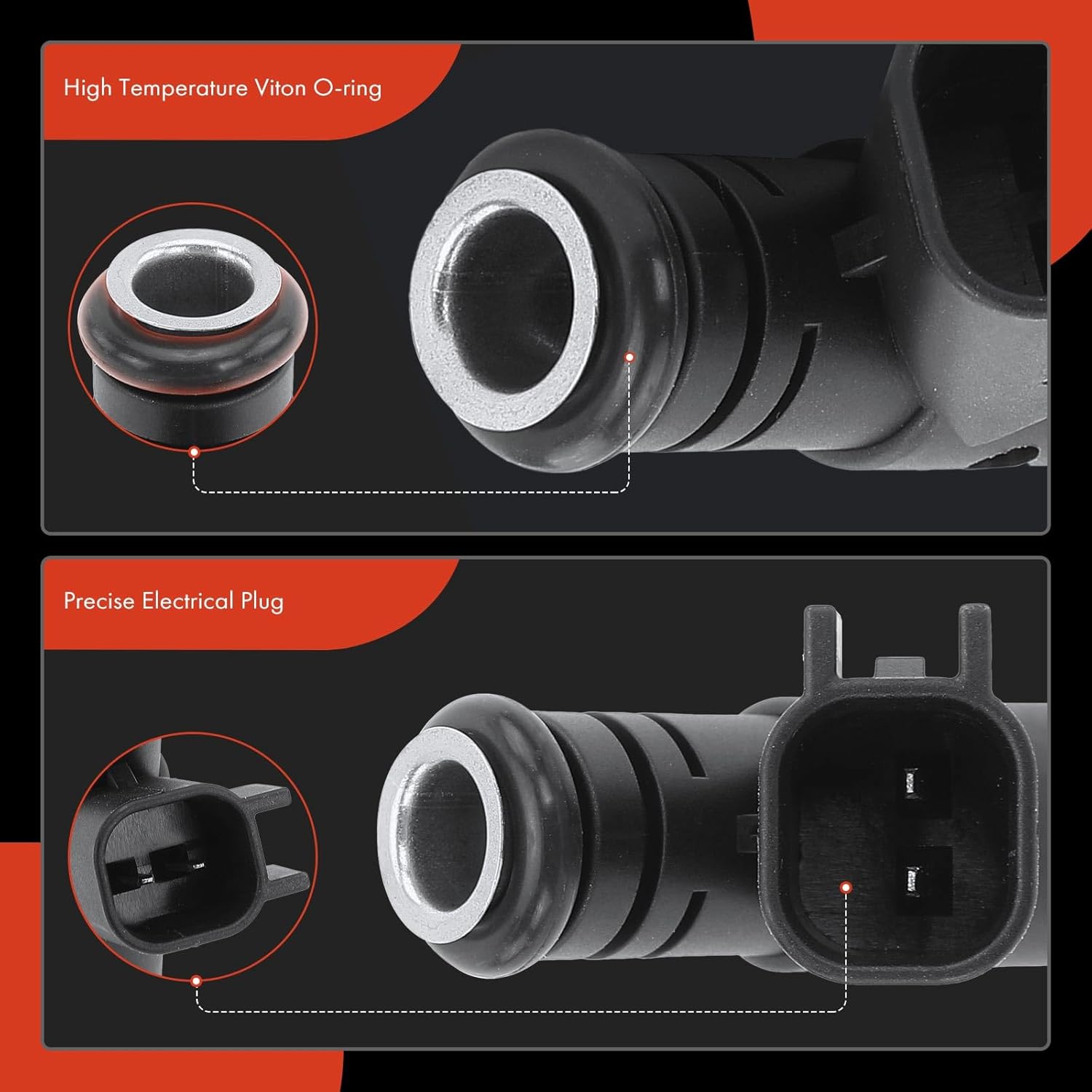 A-Premium Fuel Injectors Compatible with Ford Explorer 2006-2010, Explorer Sport Trac 2007-2009, Mustang & Mercury Mountaineer, V8 4.6L, Set of 8, Replace# 4L8Z9F593AA