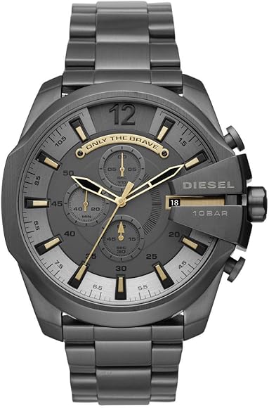 Diesel Herren Chronograph Quarz Uhr mit Edelstahl Armband DZ4466  