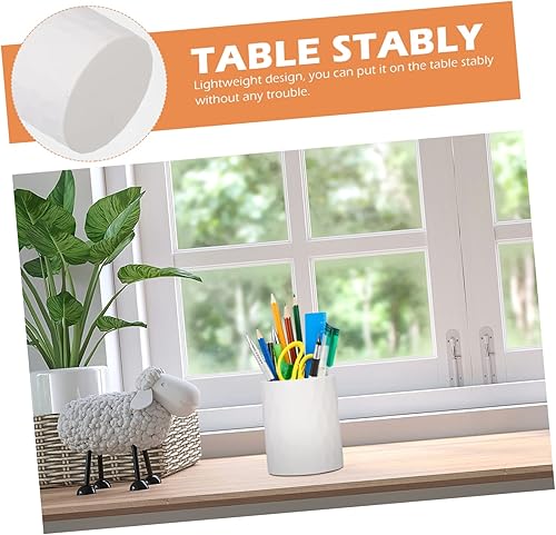 Miniatura 7 de STOBOK Portalápices Soporte de pluma Maquillaje Grado Alimentario Silicona Blanco Niño Escritorio Cepillo Escritorio Organizador