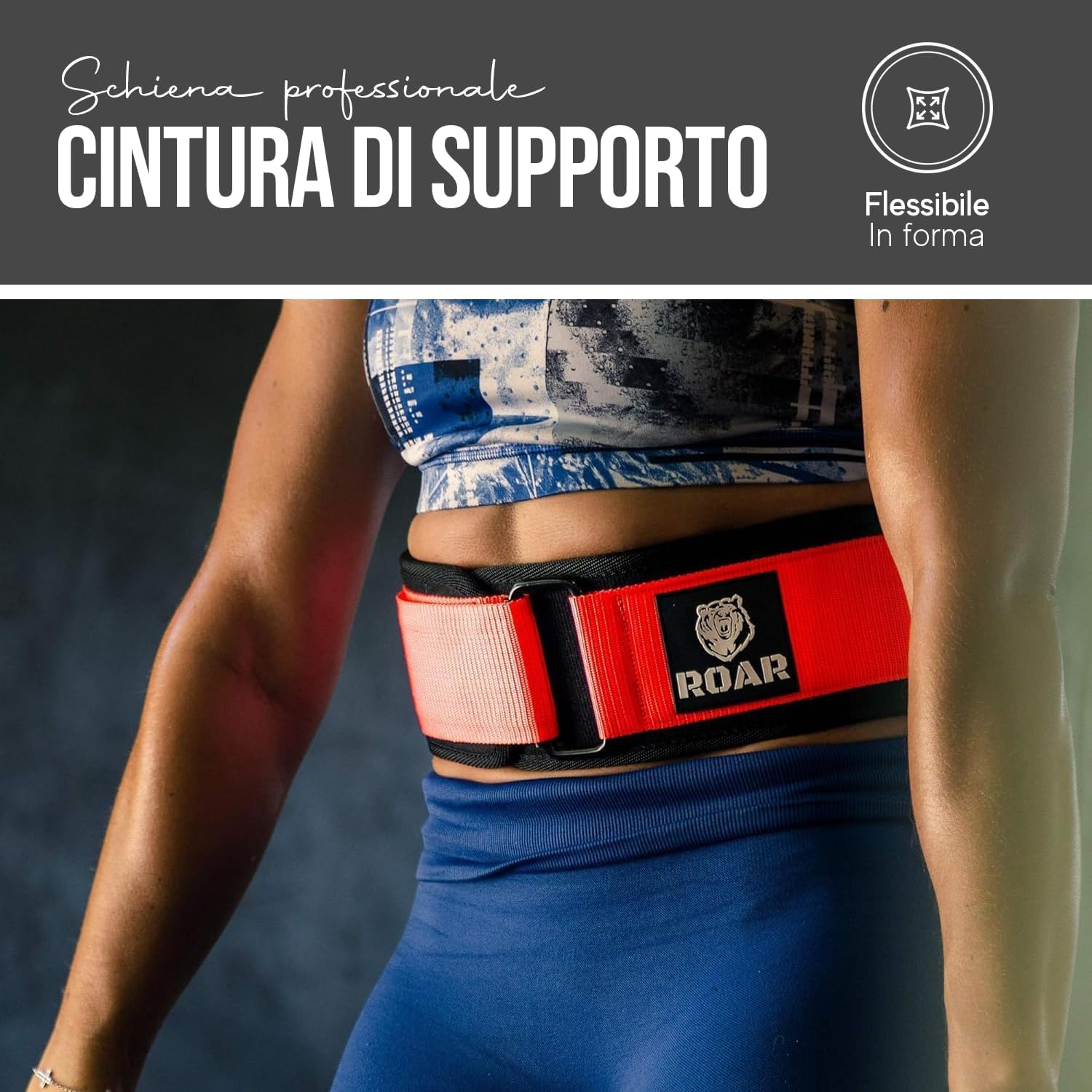 Roar® Cintura Palestra Uomo, Cintura Powerlifting, Cintura Bodybuilding, Cintura Pesi, Cintura Sollevamento Pesi, Cintura da Palestra,Cinta Powerlifting, Cintura per Pesi, Fitness Belt