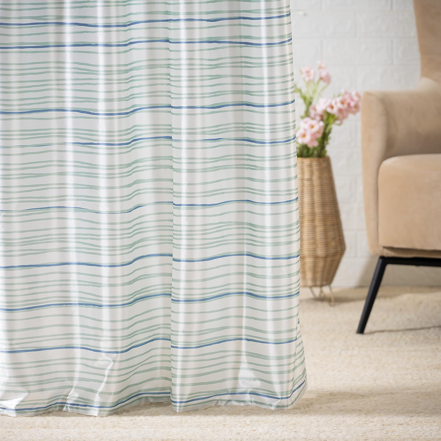 Wakefit Curtains 7 feet Long Set of 1, Blocks Upto 70% of Light, Door Curtains 7 feet, Curtains for Living Room, Polyester Printed Curtains, Decoration Items for Home Décor (Millie)