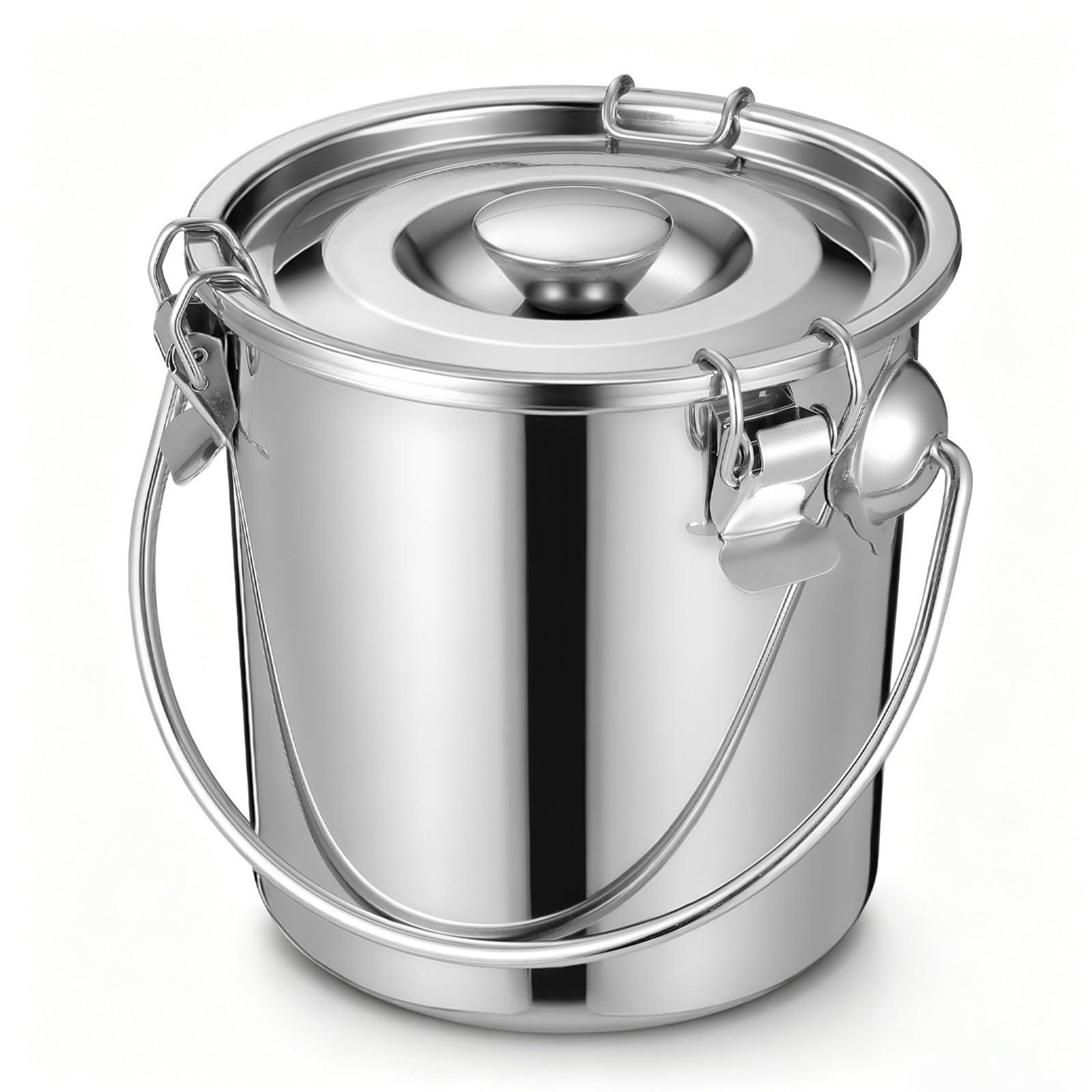 Yardwe Edelstahl Kleiner Feuereimer 3L Mit Auslaufsicherem Deckel Luftdicht Für Kaffee Und Lebensmittel Lagerung Auf Outdoor Abenteuer