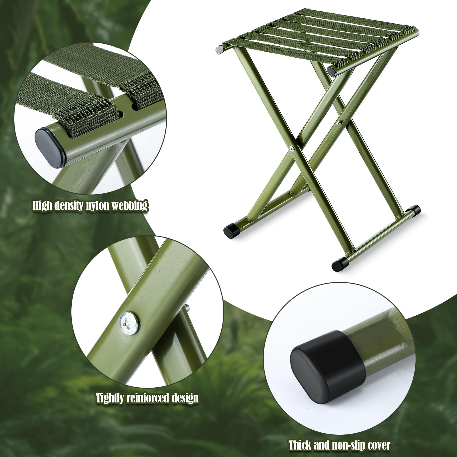 Foldable Stool REDCAMP Pack Folding Tripod Stool, Lightweight