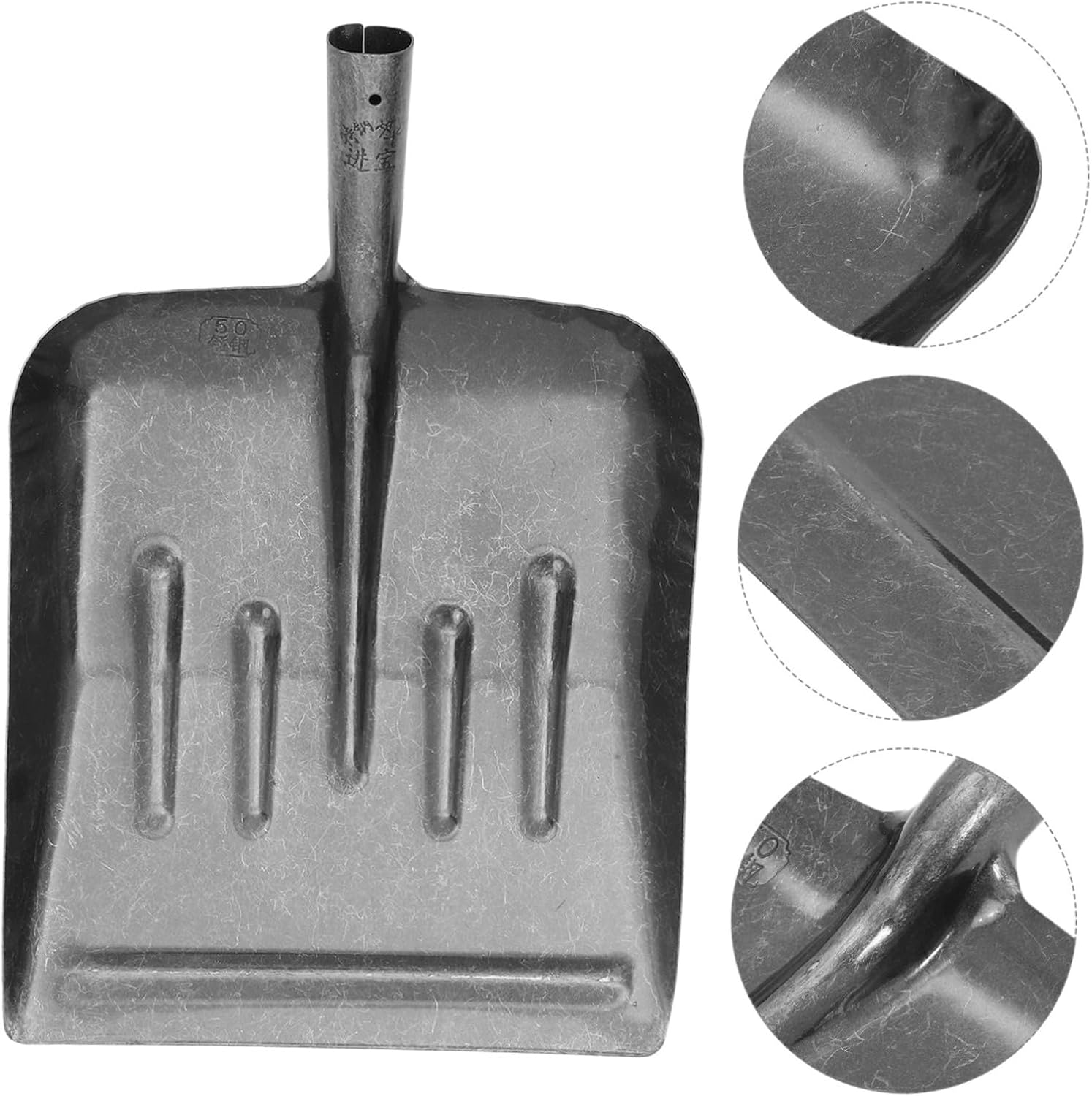 VICASKY Flat Shovel for Gardening Manganese Garden Cleaning Tool Ergonomic Handle for Snow Removal Digging and Landscaping Tasks