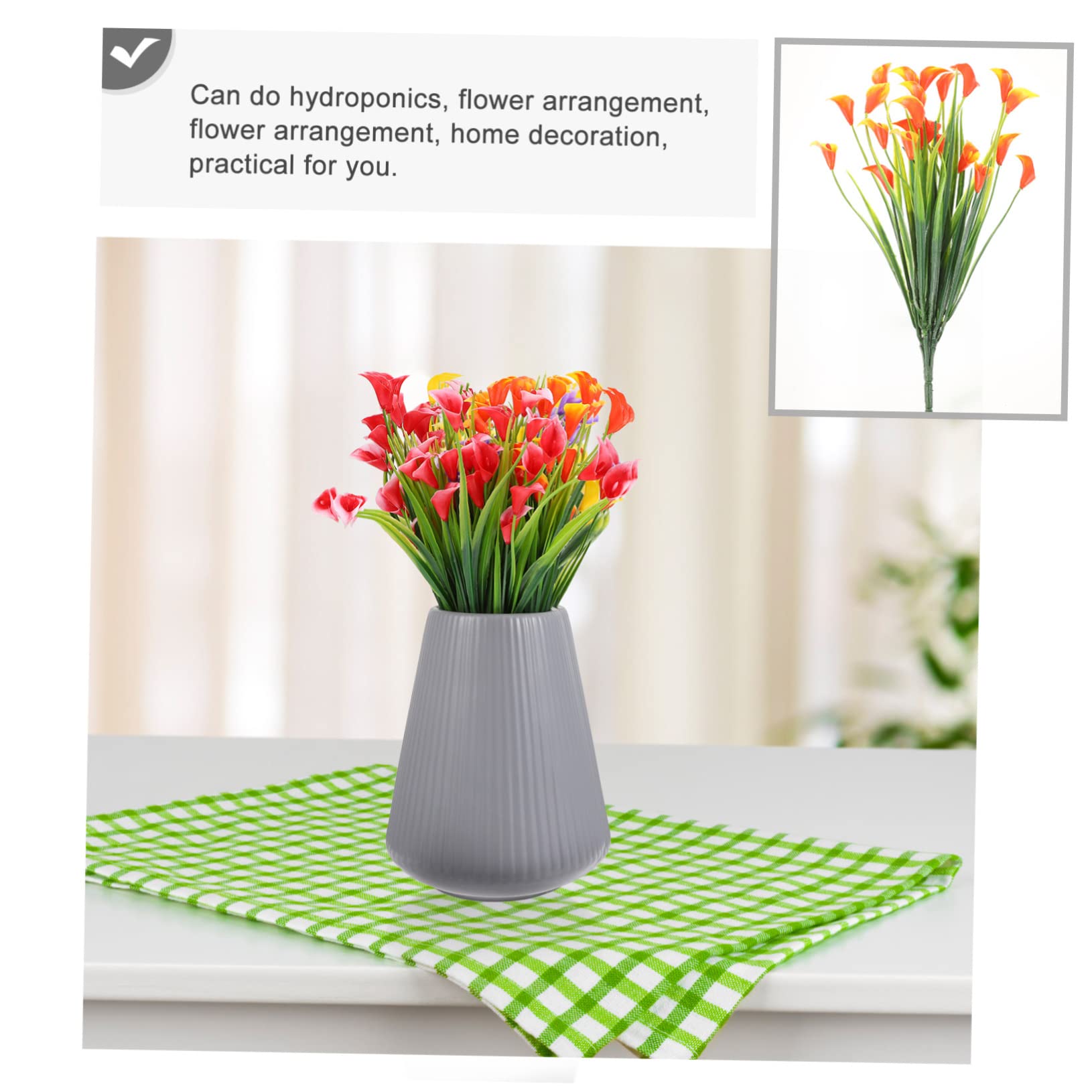 Jarrón de Cerámica de Escritorio, 2 Piezas, para Flores | Adorno Decorativo para Hogar y Oficina, Acabado Mate, Uso en Balcón, Estilo Artístico