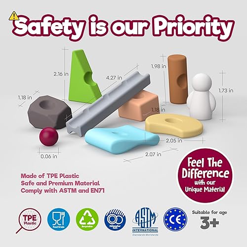 Miniatura 2 de Taksa Toys Juguetes educativos únicos inspirados en la naturaleza, bloques apilables de primera calidad, recursos preescolares para actividades de