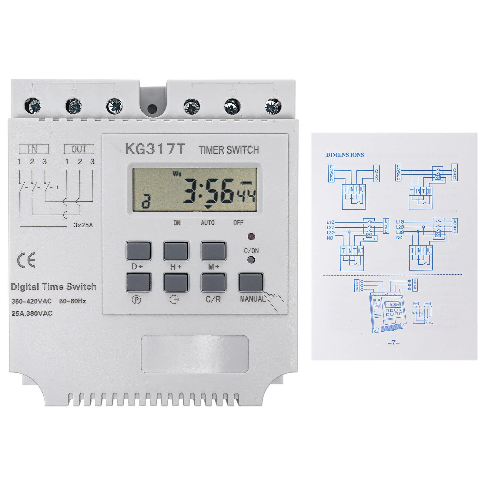 380 V, 3 fasi, programmabile, timer programmabile, 25 A, timer programmabile, timer programmabile