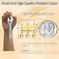 Vista 3 de Cierre de capas de collar con cierre magnético para joyas, separador de oro y plata para collares y cadenas apilables