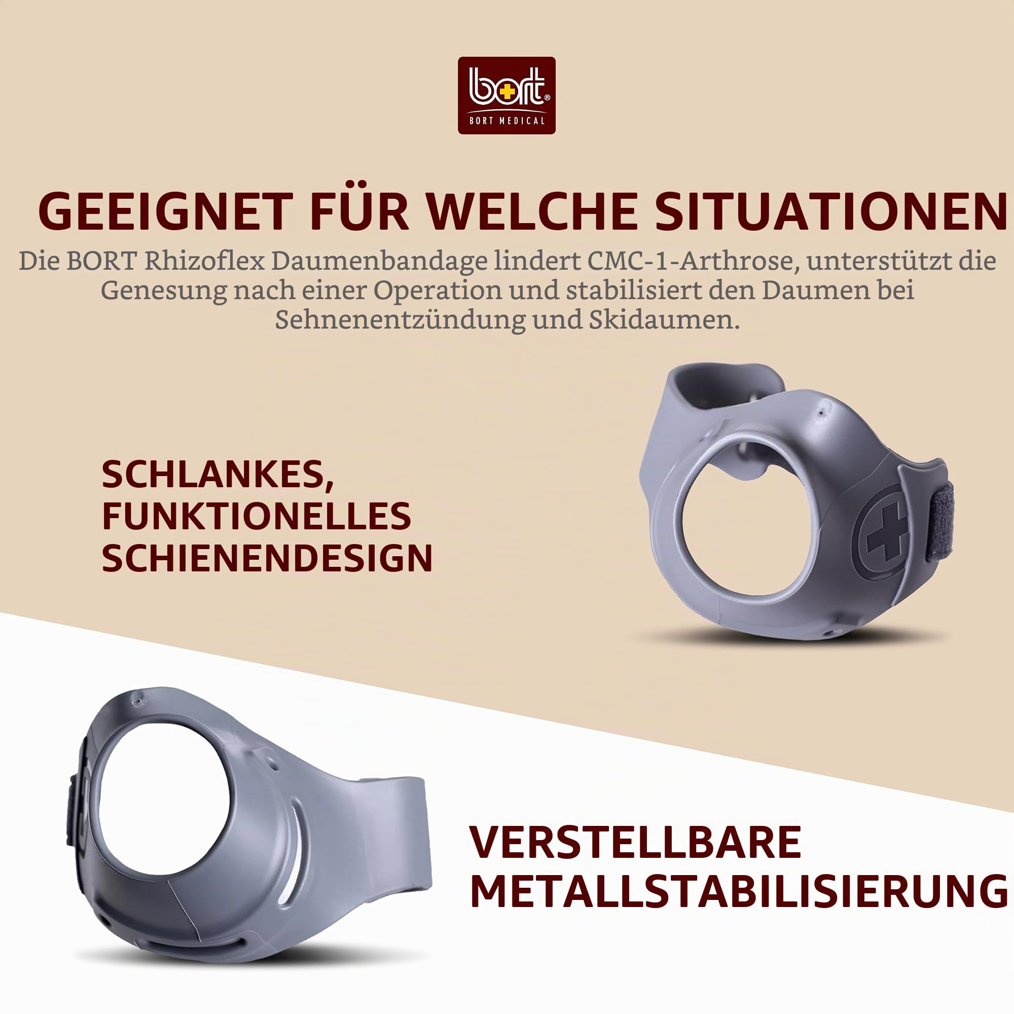 Bort RhizoFlex® Daumen-Ringorthese 1 grau links