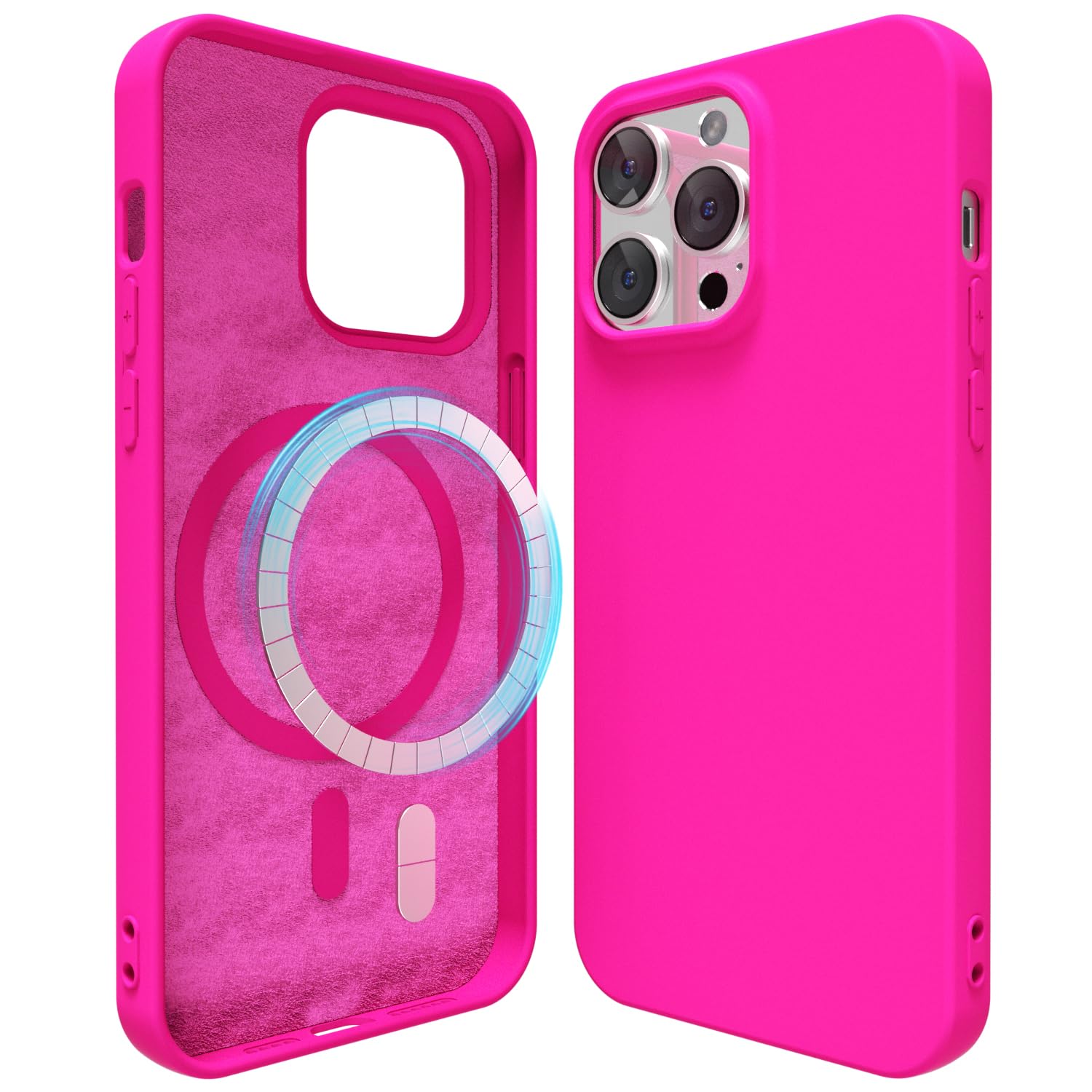 Oakxco Custodia Magnetica Trasparente Per IPhone 13 - Rosa Sabbia - Compatibile Magsafe, Anti-ingiallimento E Anti-impronta