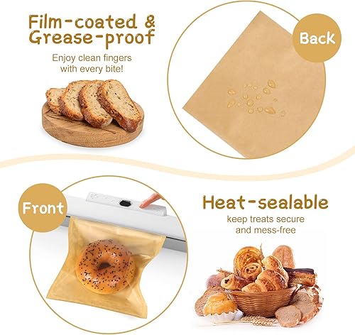 Miniatura 34 de SUREHOME Bolsas para barra de pretzel, 100 bolsas de pretzels de 2 x 8 pulgadas, bolsas individuales transparentes resellables y autosellables
