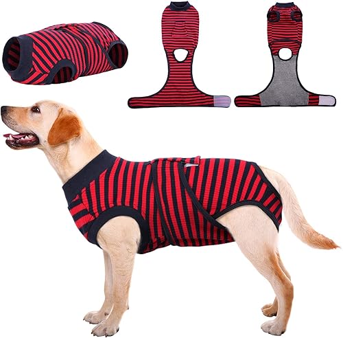Miniatura 120 de Kuoser Traje de recuperación para perros y gatos después de la cirugía, camisa profesional de recuperación de mascotas, vendajes para heridas