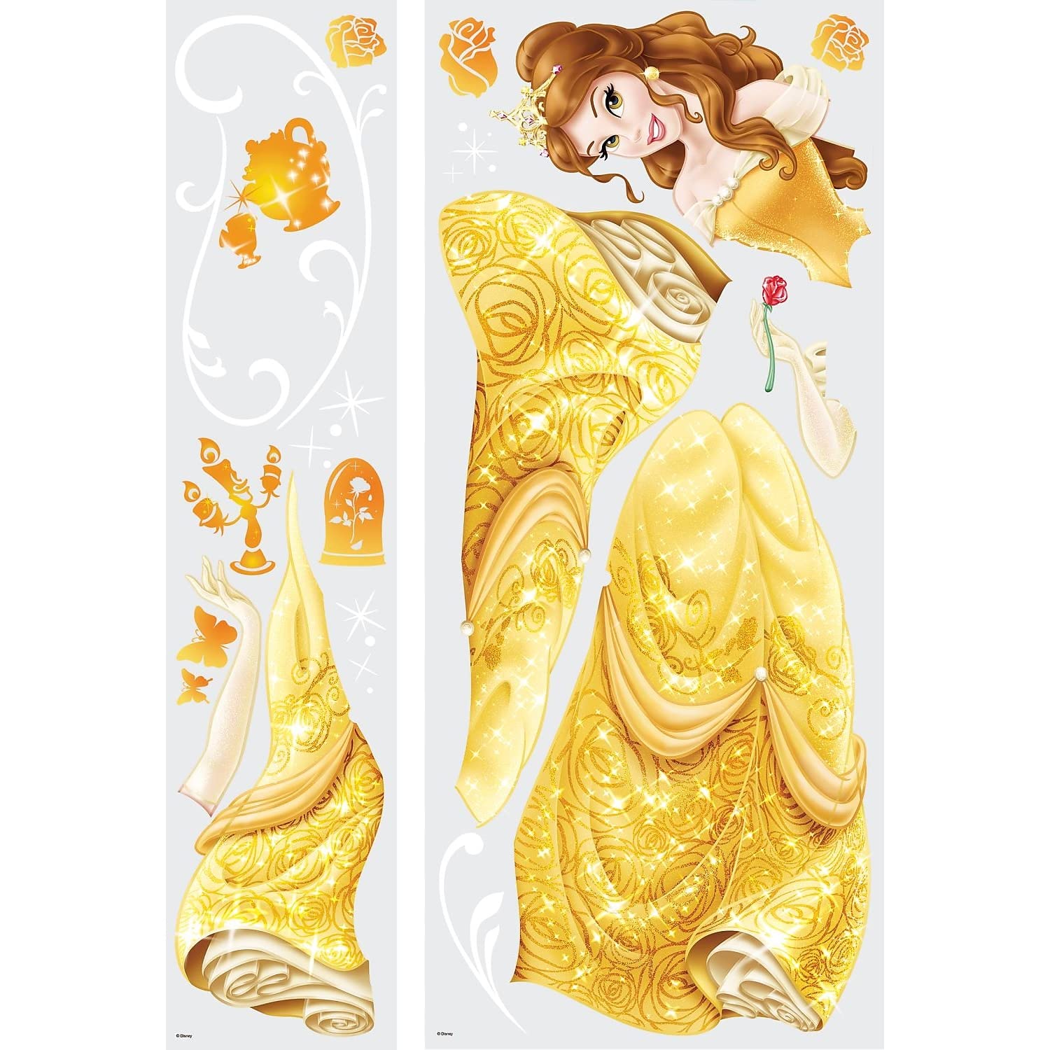 RoomMates RMK2551GM Disney Princess-Bell Peel and Stick Giant Wall Decals