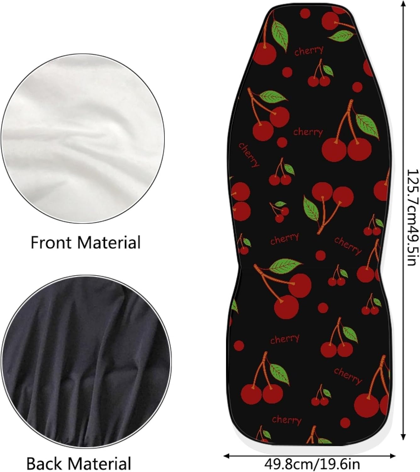 Cherry Car Seat Covers for Front Seat, Cute Seat Covers for Cars - Easy Installation, Universal Fit for Most for Women SUV Sedans Trucks-Pink
