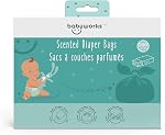 Baby Works - Sacs à couches jetables avec Baby Poudrière, Neutralisation de l'odeur, poignées pour l'élimination des couches, les déchets d'animaux, les voyages, les pépinières et sur le terrain, 200 Nombre