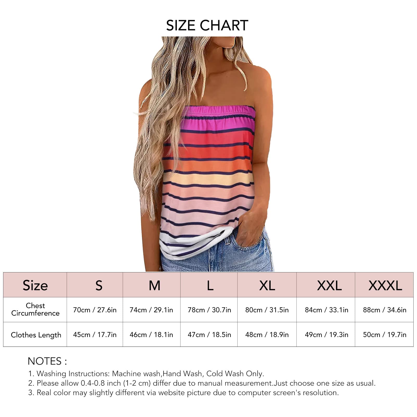 Delle Donne di Estate Sexy Del Tubo Top Off Spalla Senza Maniche Magliette E Camicette Senza Spalline A Fascia Boob Camicetta Della Camicia Della Spiaggia Della Maglia A Fascia Top Tubo(S-Multicolore)